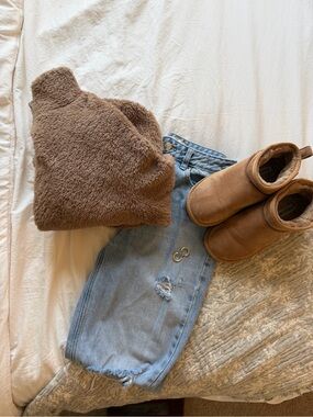 SHEIN Brown Fleece Teddy Jacket